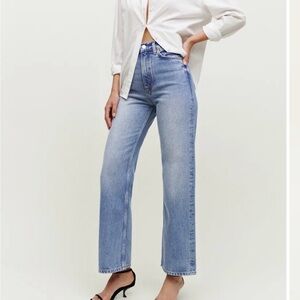 Reformation Light Blue Flare Jeans